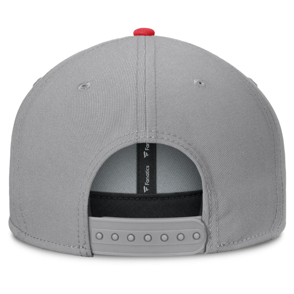 New Jersey Devils Fanatics Fundamentals Duo Split Logo Snapback Hat - Gray - NHL 202777625