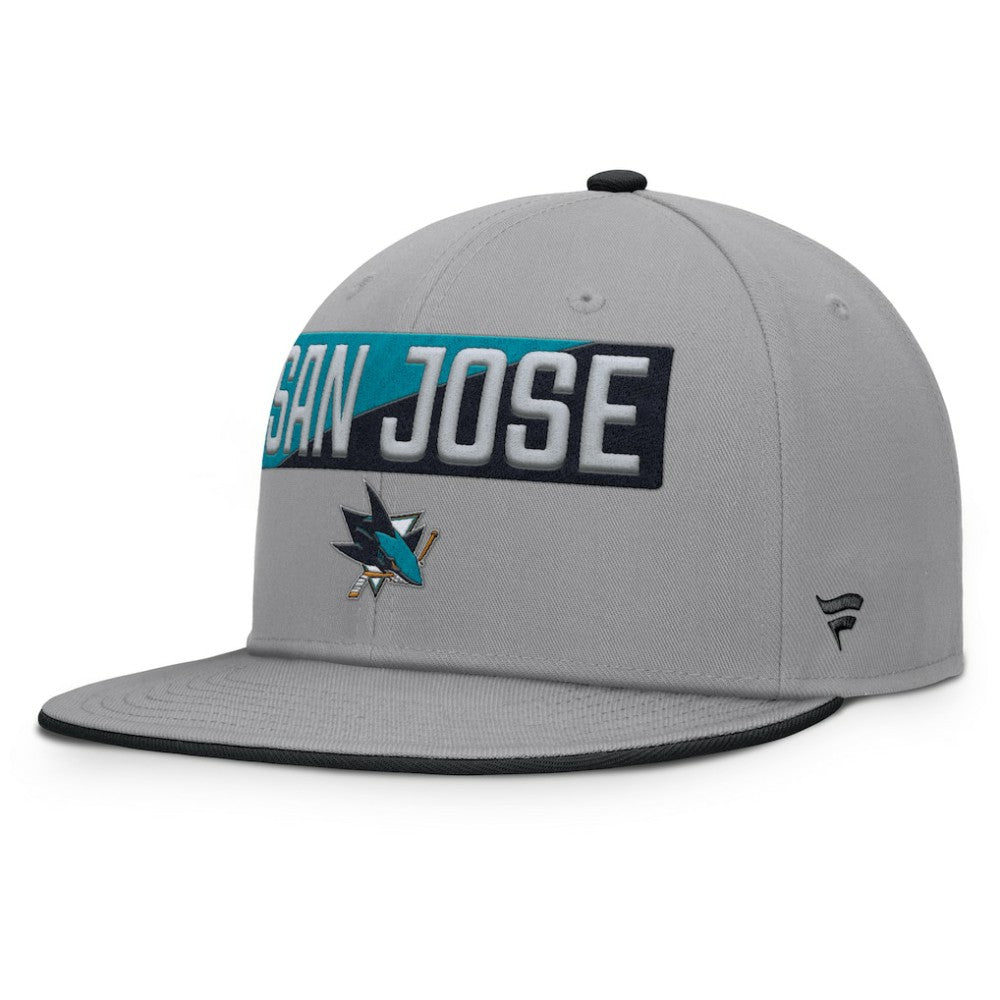San Jose Sharks Fanatics Fundamentals Duo Split Logo Snapback Hat - Gray - NHL 202777628