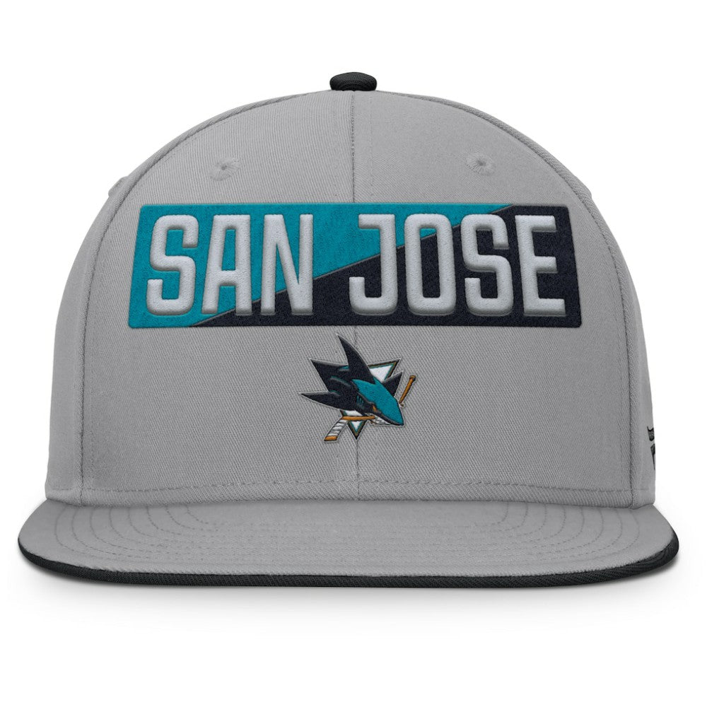 San Jose Sharks Fanatics Fundamentals Duo Split Logo Snapback Hat - Gray - NHL 202777628