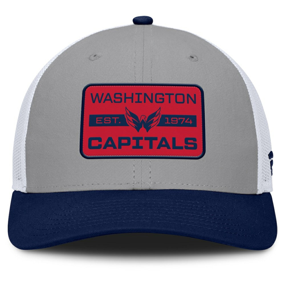 Washington Capitals Fanatics Fundamental Adapt Trucker Adjustable Hat - Gray/Navy - NHL 202777662