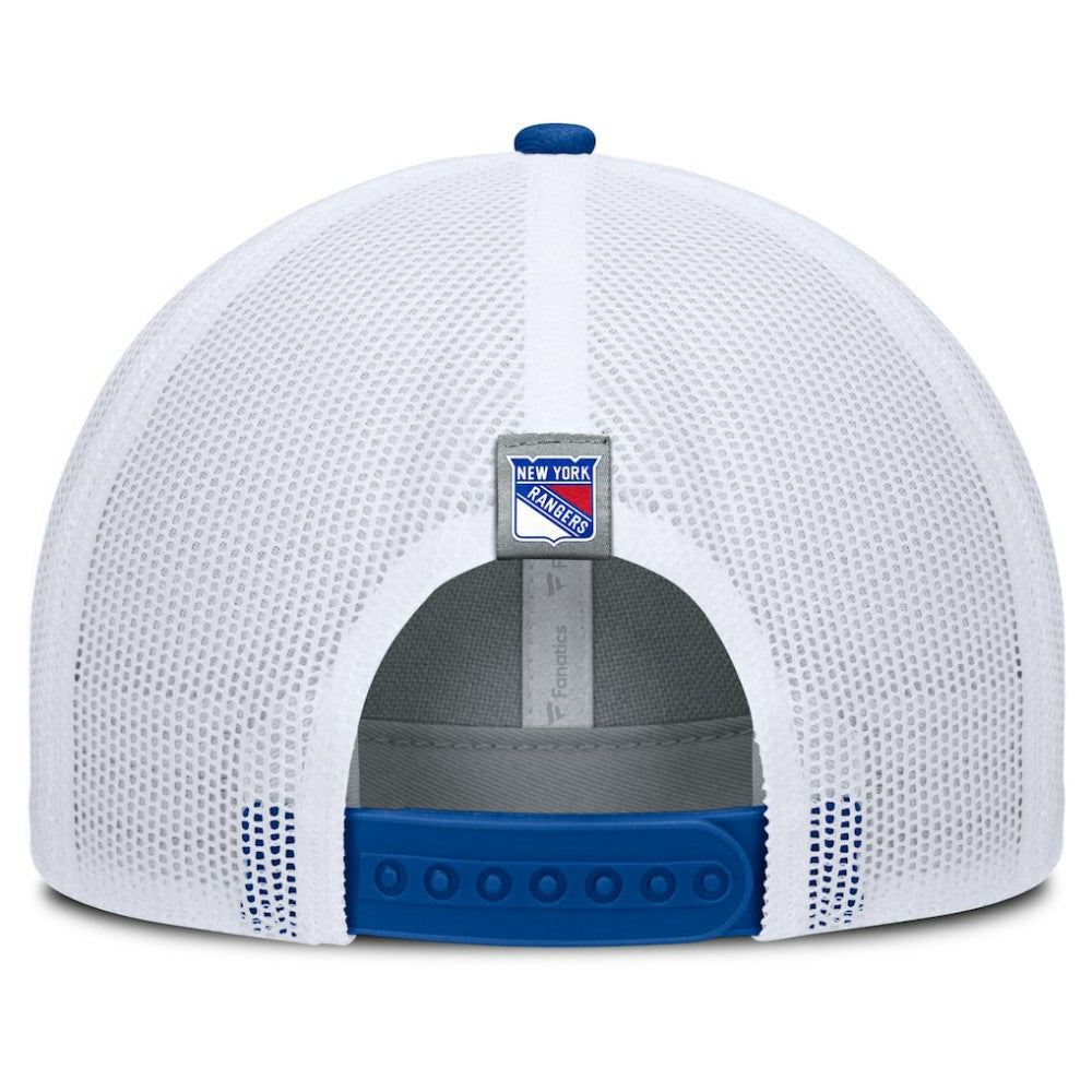 New York Rangers Fanatics Fundamental Adapt Trucker Adjustable Hat - Gray/Blue - NHL 202777670