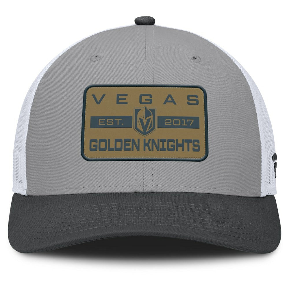 Vegas Golden Knights Fanatics Fundamental Adapt Trucker Adjustable Hat - Gray/Charcoal - NHL 202777674