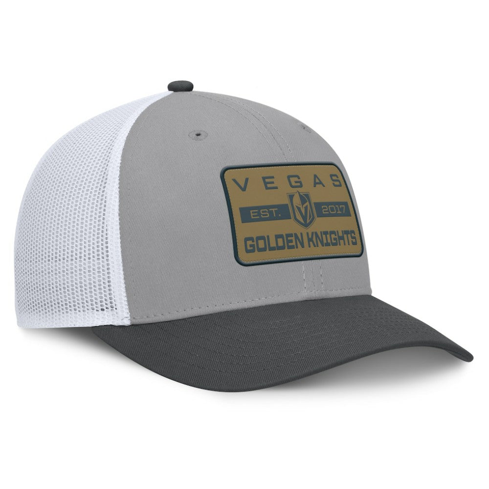 Vegas Golden Knights Fanatics Fundamental Adapt Trucker Adjustable Hat - Gray/Charcoal - NHL 202777674