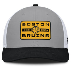 Boston Bruins Fanatics Fundamental Adapt Trucker Adjustable Hat - Gray/Black - NHL 202777675