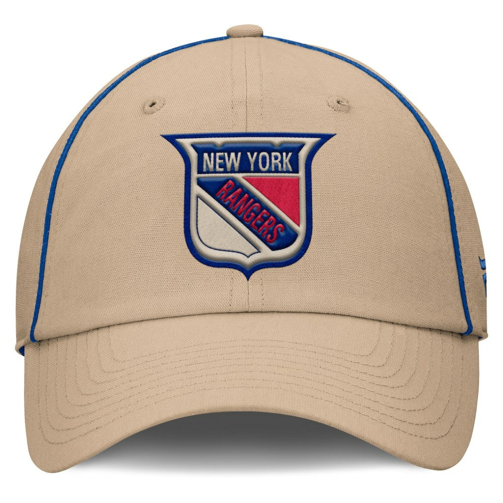 New York Rangers Fanatics Heritage Setoff Adjustable Hat - Tan - NHL 202777697