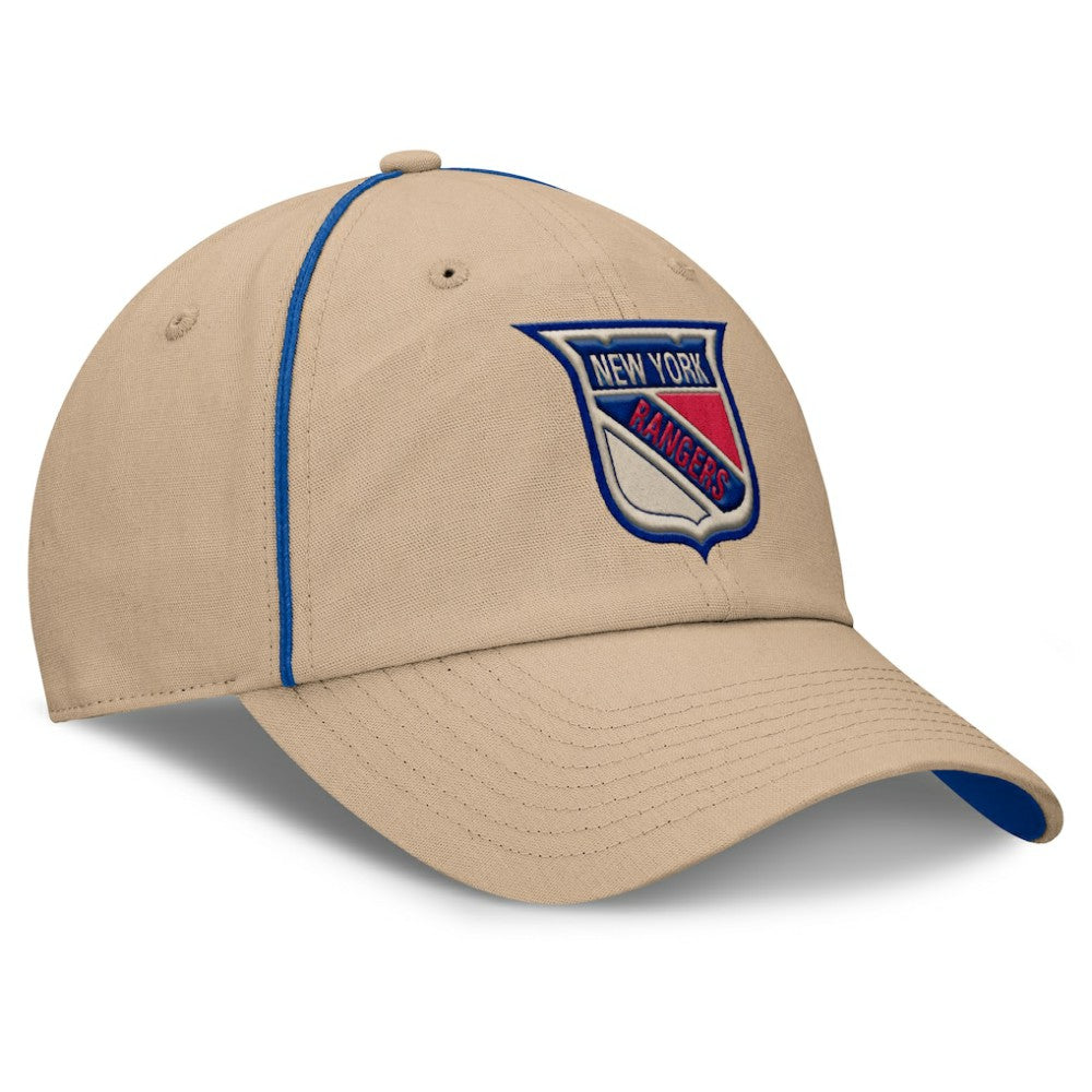 New York Rangers Fanatics Heritage Setoff Adjustable Hat - Tan - NHL 202777697