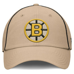 Boston Bruins Fanatics Heritage Setoff Adjustable Hat - Tan - NHL 202777701