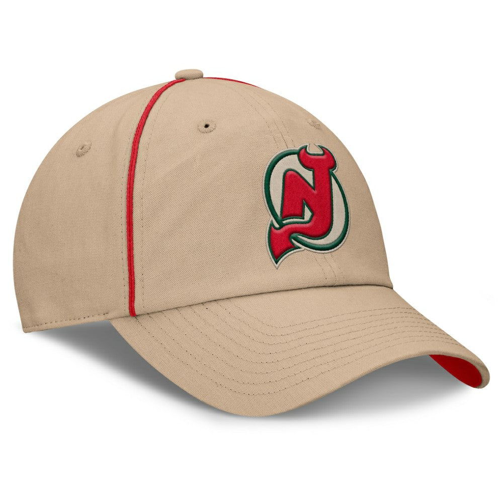 New Jersey Devils Fanatics Heritage Setoff Adjustable Hat - Tan - NHL 202777702