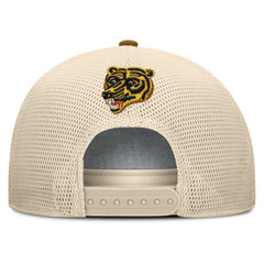 Boston Bruins Fanatics Heritage Fetch A-Frame Trucker Adjustable Hat - Brown/Cream - NHL 202777706