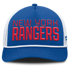 New York Rangers Fanatics Heritage Dutch A-Frame Trucker Adjustable Hat - Blue/White - NHL 202777748