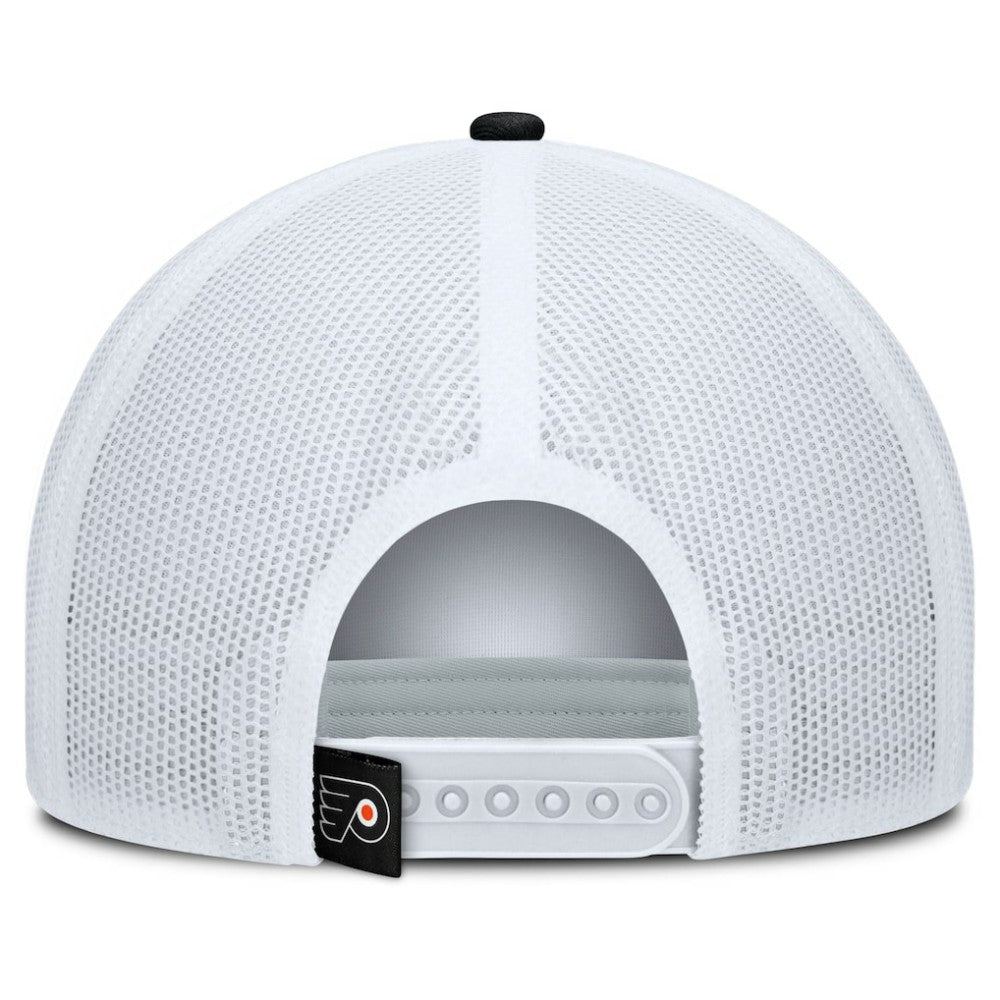 Philadelphia Flyers Fanatics Heritage Dutch A-Frame Trucker Adjustable Hat - Black/White - NHL 202777749