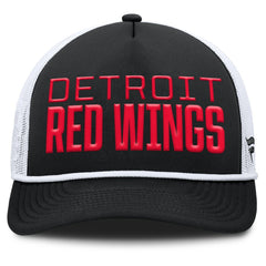 Detroit Red Wings Fanatics Heritage Dutch A-Frame Trucker Adjustable Hat - Black/White - NHL 202777753