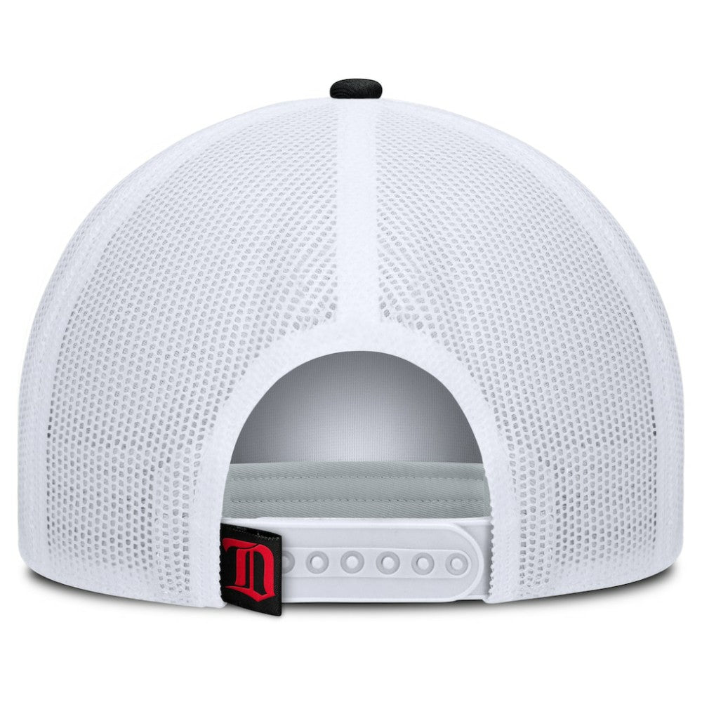 Detroit Red Wings Fanatics Heritage Dutch A-Frame Trucker Adjustable Hat - Black/White - NHL 202777753