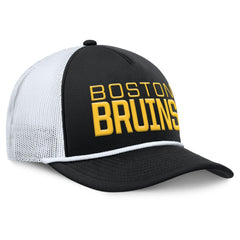 Boston Bruins Fanatics Heritage Dutch A-Frame Trucker Adjustable Hat - Black/White - NHL 202777755
