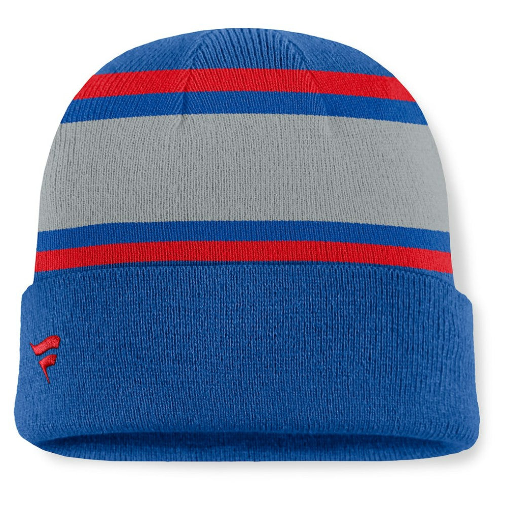 New York Rangers Fanatics Heritage Varsity Cuffed Knit Hat - Blue - NHL 202777758