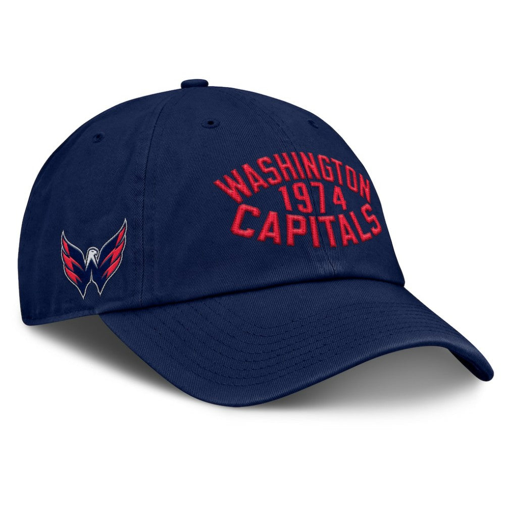 Washington Capitals Fanatics Fundamentals Archer Adjustable Hat - Navy - NHL 202777769
