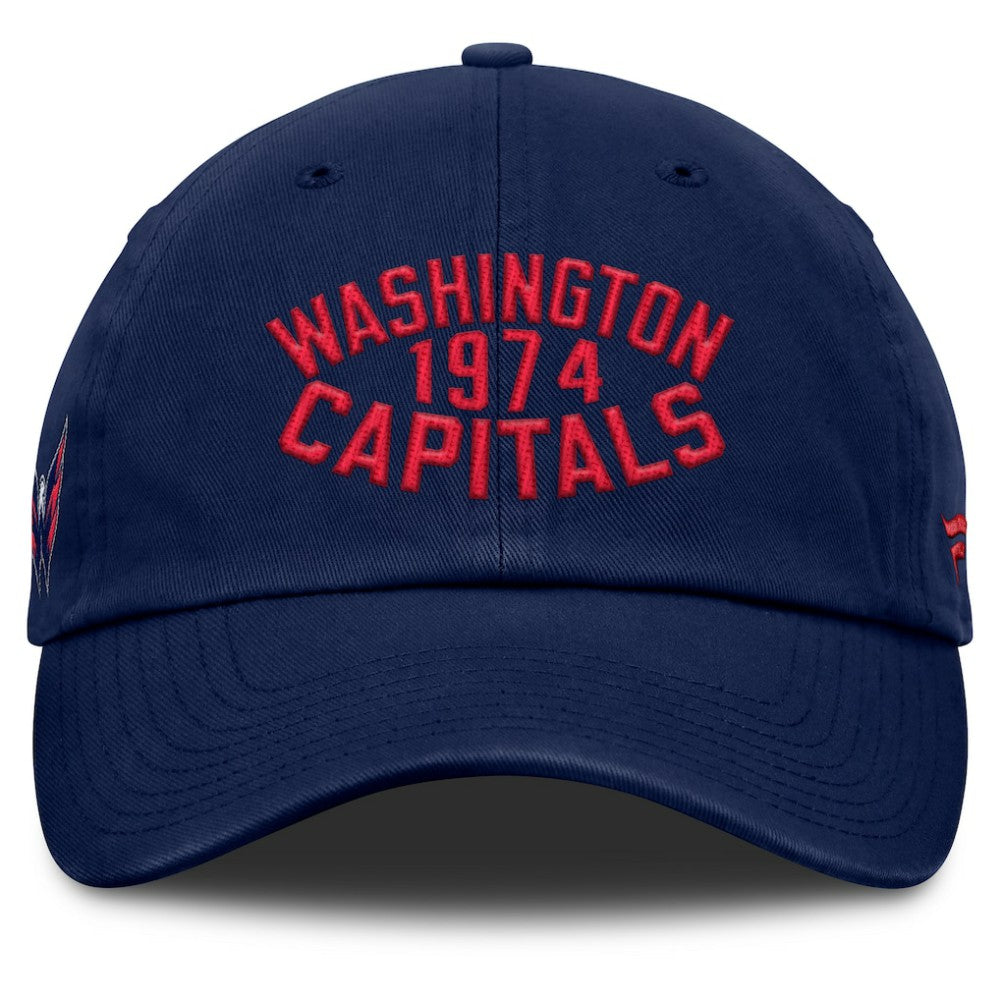 Washington Capitals Fanatics Fundamentals Archer Adjustable Hat - Navy - NHL 202777769