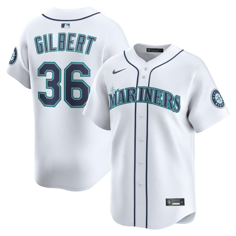 Logan Gilbert Seattle Mariners Nike Home Limited Player Jersey - White - Nike Lifestyle