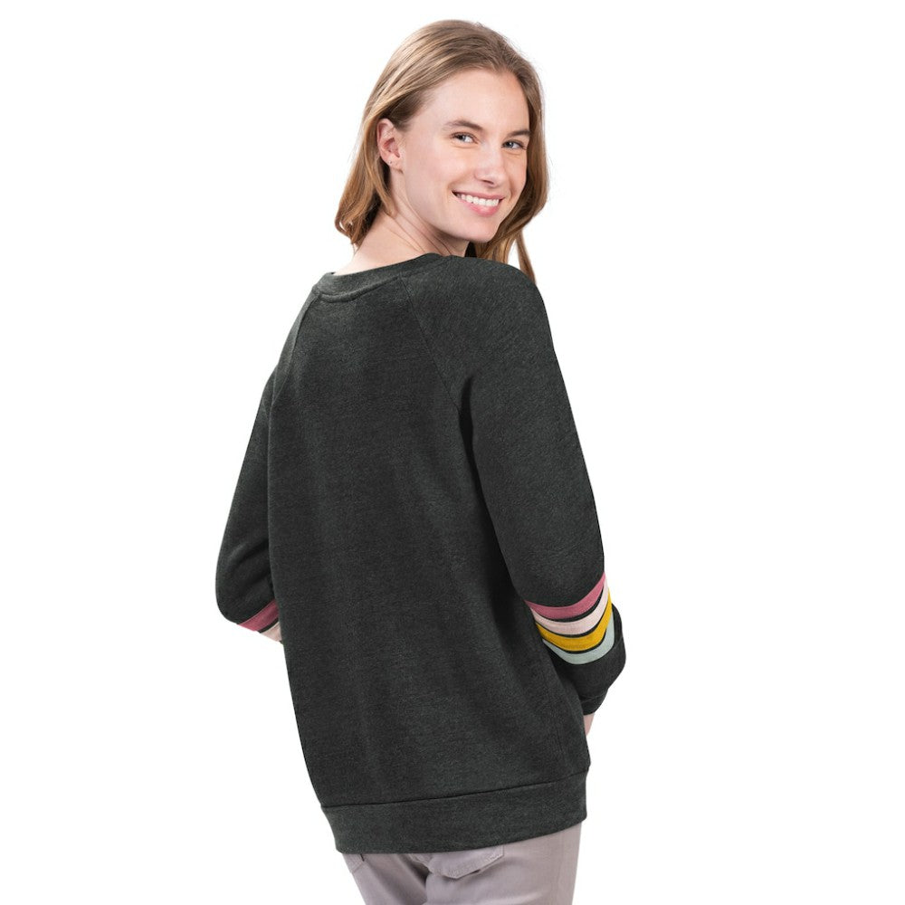Philadelphia Phillies G-III 4Her by Carl Banks Women's Allana Stripe Pullover Sweatshirt - Charcoal - MLB Online
