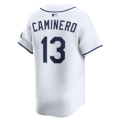 Junior Caminero Tampa Bay Rays Nike Home Limited Jersey - White - Nike Discount