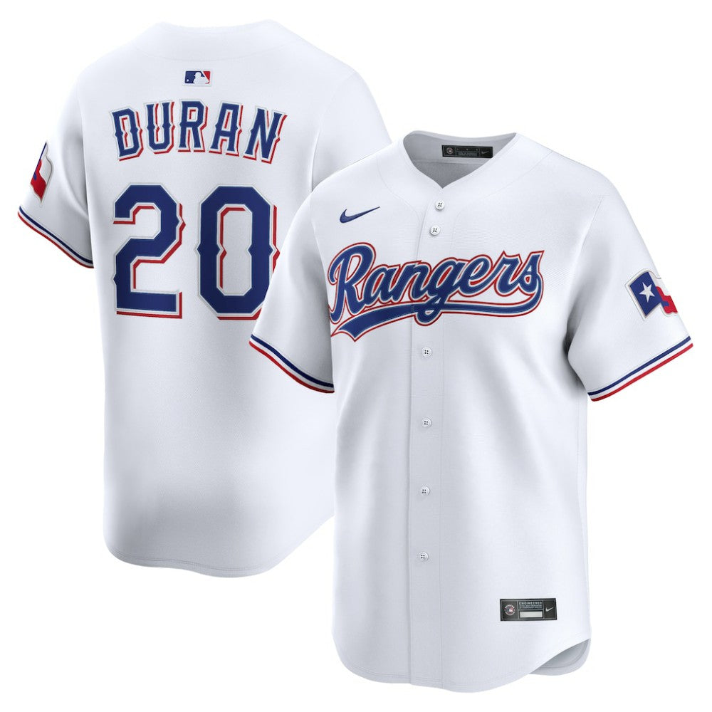Ezequiel Duran Texas Rangers Nike Home Limited Player Jersey - White - Nike on Sale