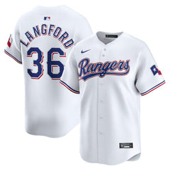 Wyatt Langford Texas Rangers Nike Home Limited Player Jersey - White - Nike Discount