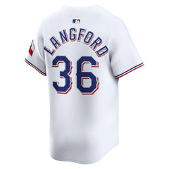 Wyatt Langford Texas Rangers Nike Home Limited Player Jersey - White - Nike Discount