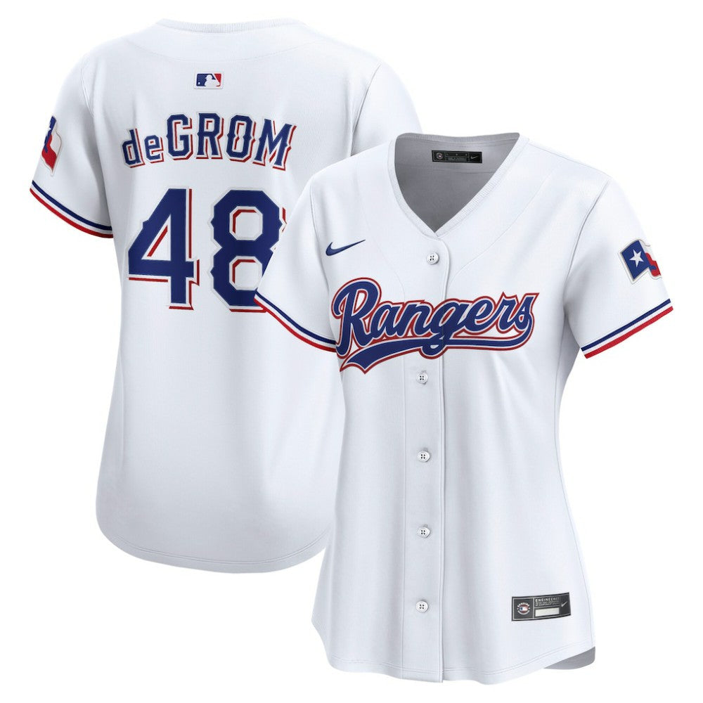 Jacob deGrom Texas Rangers Nike Women's Home Limited Player Jersey - White - Nike Sale