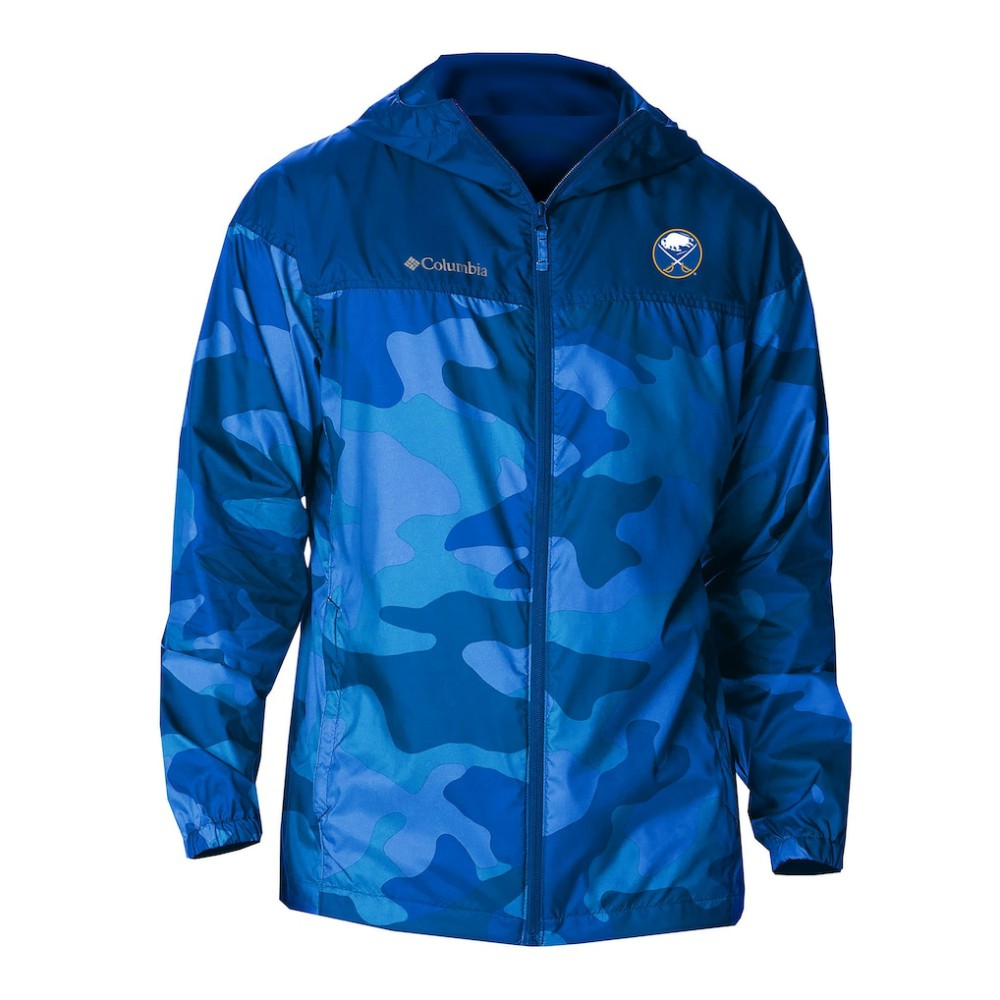 Buffalo Sabres Columbia Camo Flash Challenger Omni-Shade Full-Zip Hoodie Windbreaker - Royal - NHL 202780760