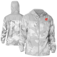 Calgary Flames Columbia Camo Flash Challenger Omni-Shade Full-Zip Hoodie Windbreaker - Gray - NHL 202780762