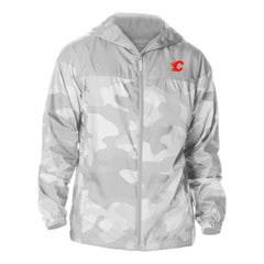 Calgary Flames Columbia Camo Flash Challenger Omni-Shade Full-Zip Hoodie Windbreaker - Gray - NHL 202780762