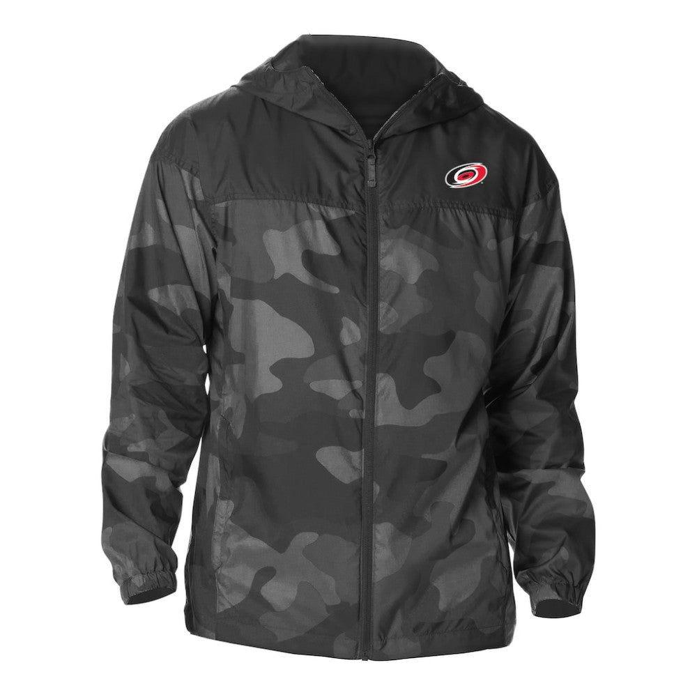 Carolina Hurricanes Columbia Camo Flash Challenger Omni-Shade Full-Zip Hoodie Windbreaker - Black - NHL 202780763