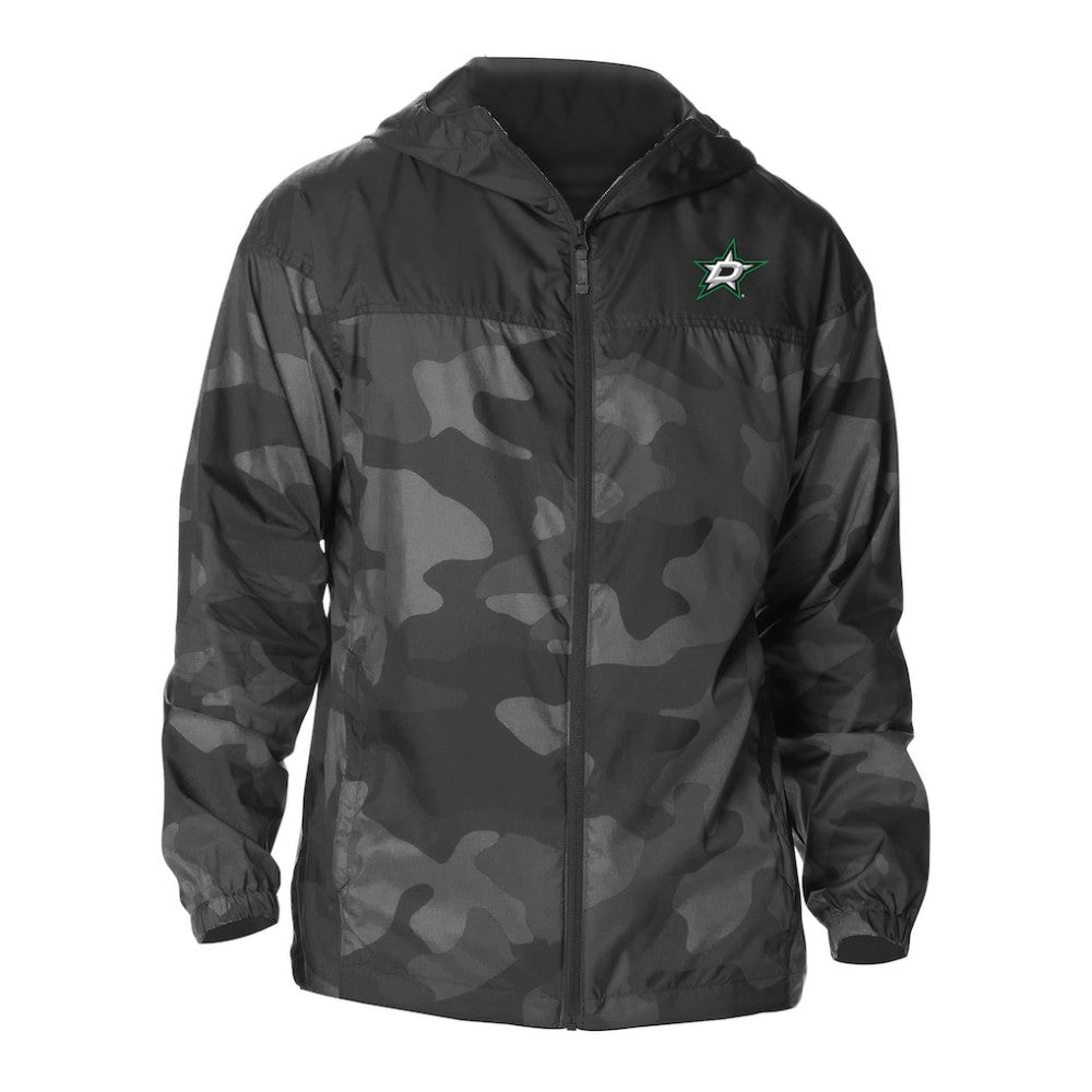 Dallas Stars Columbia Camo Flash Challenger Omni-Shade Full-Zip Hoodie Windbreaker - Black - NHL 202780771
