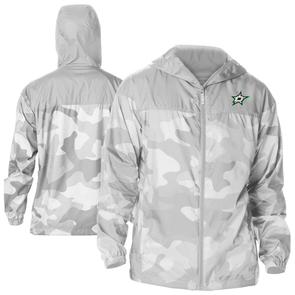 Dallas Stars Columbia Camo Flash Challenger Omni-Shade Full-Zip Hoodie Windbreaker - Gray - NHL 202780772