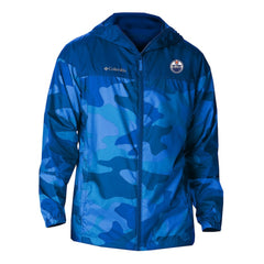Edmonton Oilers Columbia Camo Flash Challenger Omni-Shade Full-Zip Hoodie Windbreaker - Royal - NHL 202780774