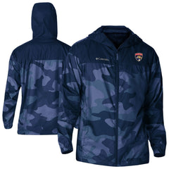 Florida Panthers Columbia Camo Flash Challenger Omni-Shade Full-Zip Hoodie Windbreaker - Navy - NHL 202780777