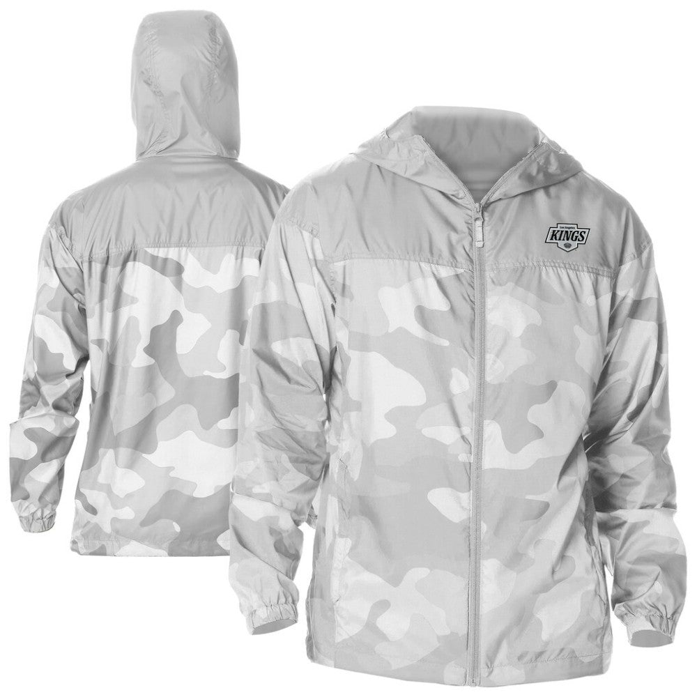 Los Angeles Kings Columbia Camo Flash Challenger Omni-Shade Full-Zip Hoodie Windbreaker - Gray - NHL 202780780