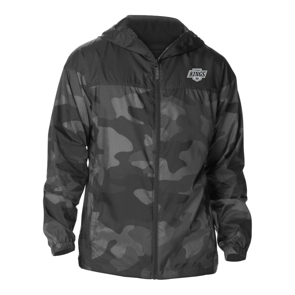 Los Angeles Kings Columbia Camo Flash Challenger Omni-Shade Full-Zip Hoodie Windbreaker - Black - NHL 202780781