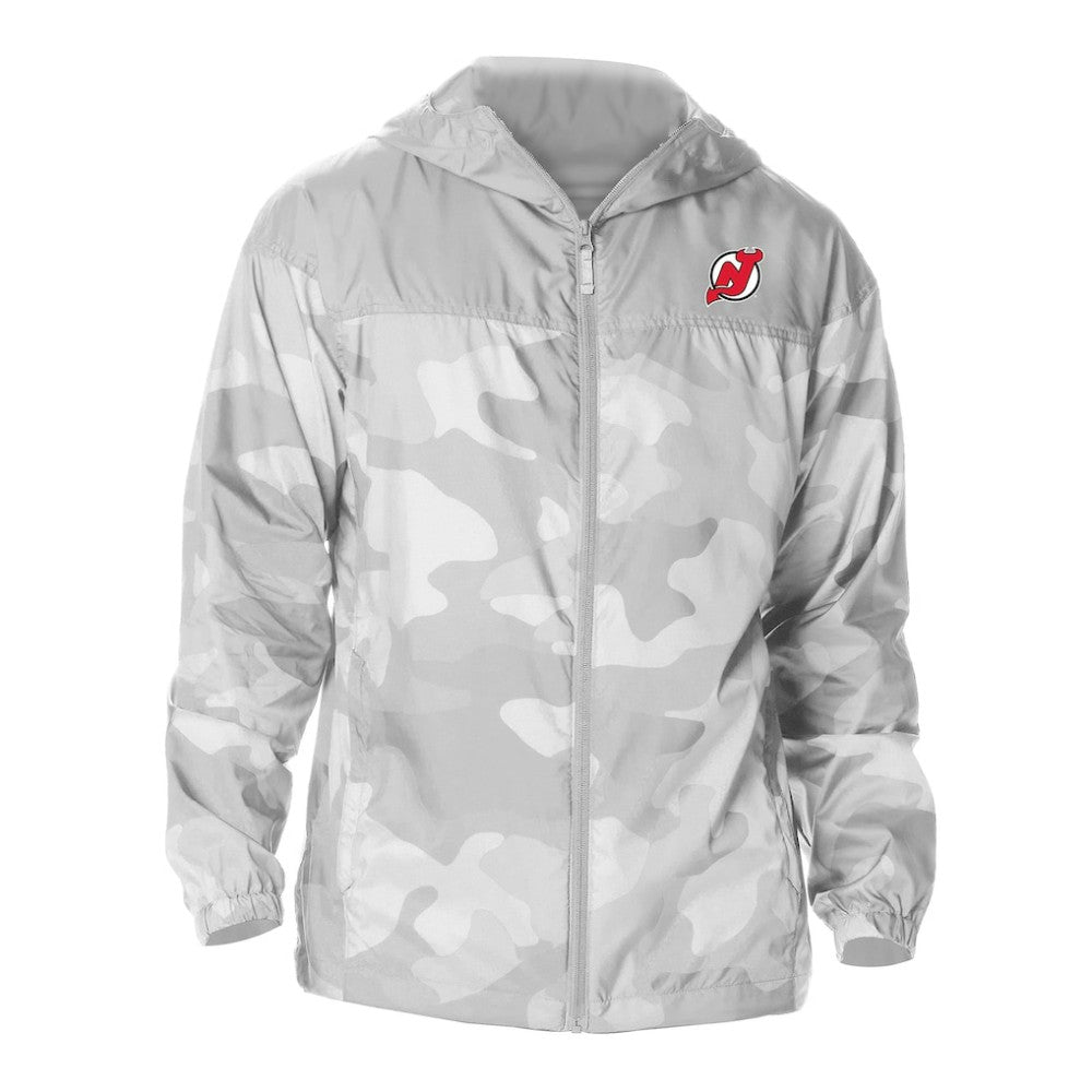 New Jersey Devils Columbia Camo Flash Challenger Omni-Shade Full-Zip Hoodie Windbreaker - Gray - NHL 202780789