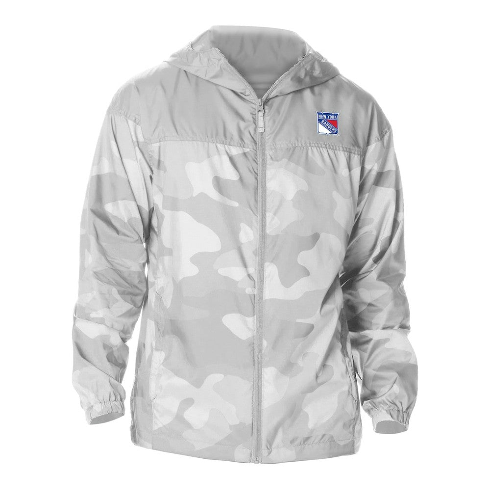 New York Rangers Columbia Camo Flash Challenger Omni-Shade Full-Zip Hoodie Windbreaker - Gray - NHL 202780793