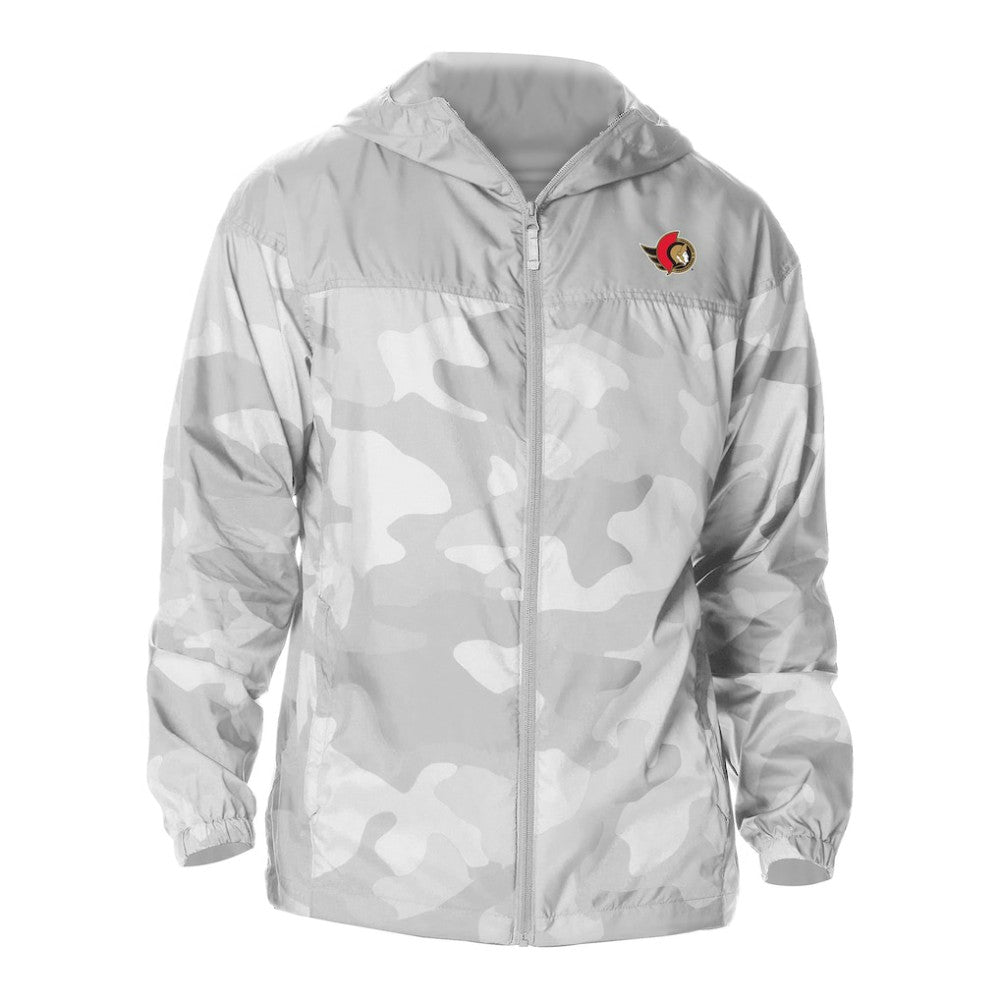 Ottawa Senators Columbia Camo Flash Challenger Omni-Shade Full-Zip Hoodie Windbreaker - Gray - NHL 202780794