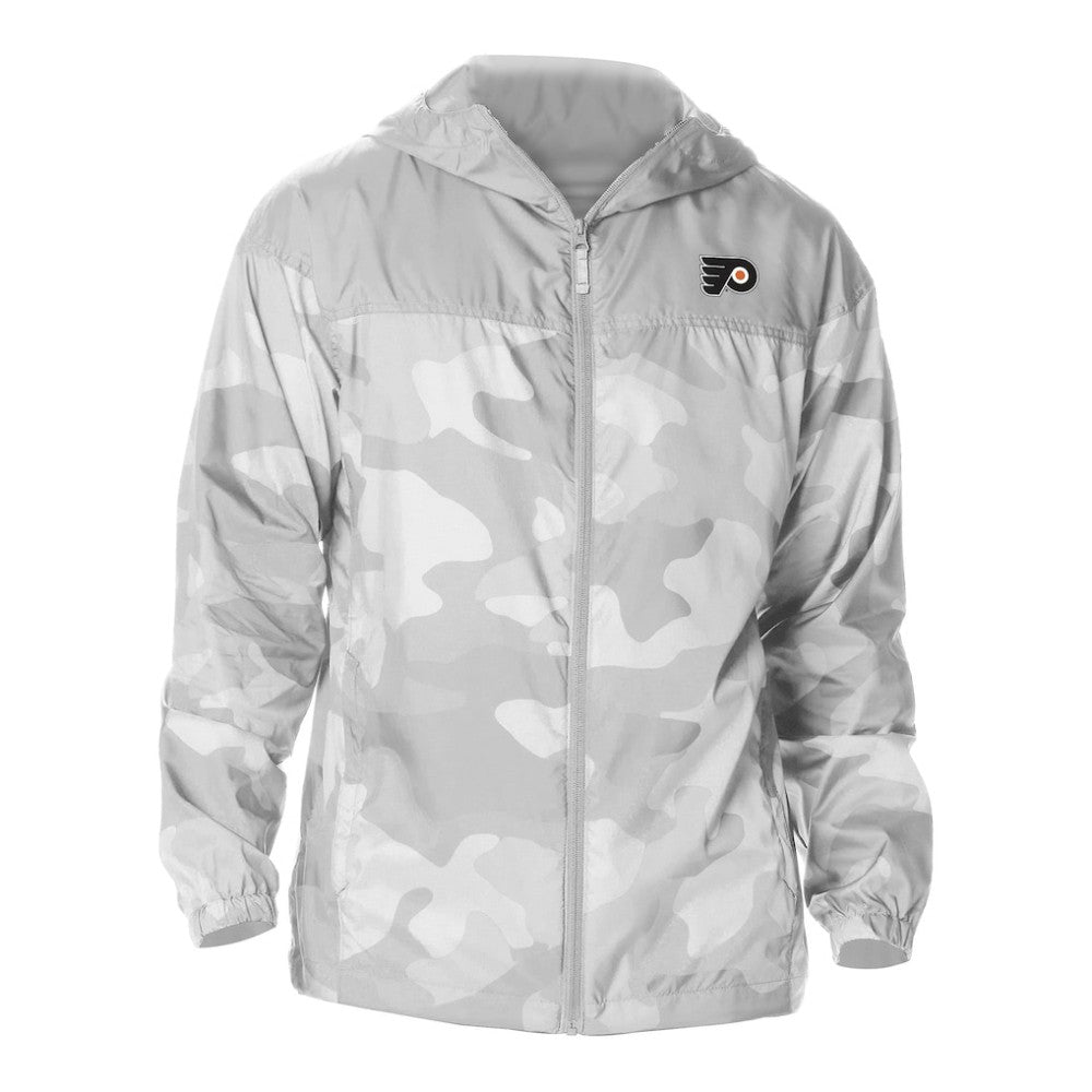 Philadelphia Flyers Columbia Camo Flash Challenger Omni-Shade Full-Zip Hoodie Windbreaker - Gray - NHL 202780797