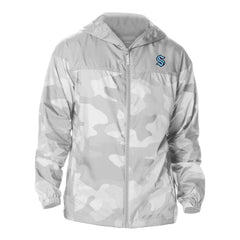 Seattle Kraken Columbia Camo Flash Challenger Omni-Shade Full-Zip Hoodie Windbreaker - Gray - NHL 202780805