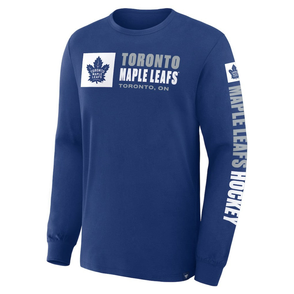 Toronto Maple Leafs Fanatics Goal Crease Legacy Long Sleeve T-Shirt - Blue - NHL 202782937