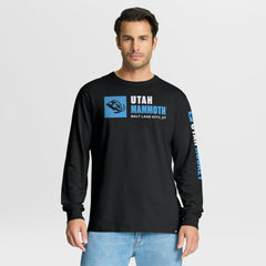 Utah Mammoth Fanatics Goal Crease Legacy Long Sleeve T-Shirt - Black - NHL 202782941