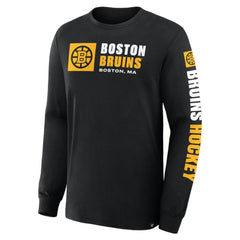 Boston Bruins Fanatics Goal Crease Legacy Long Sleeve T-Shirt - Black - NHL 202782942