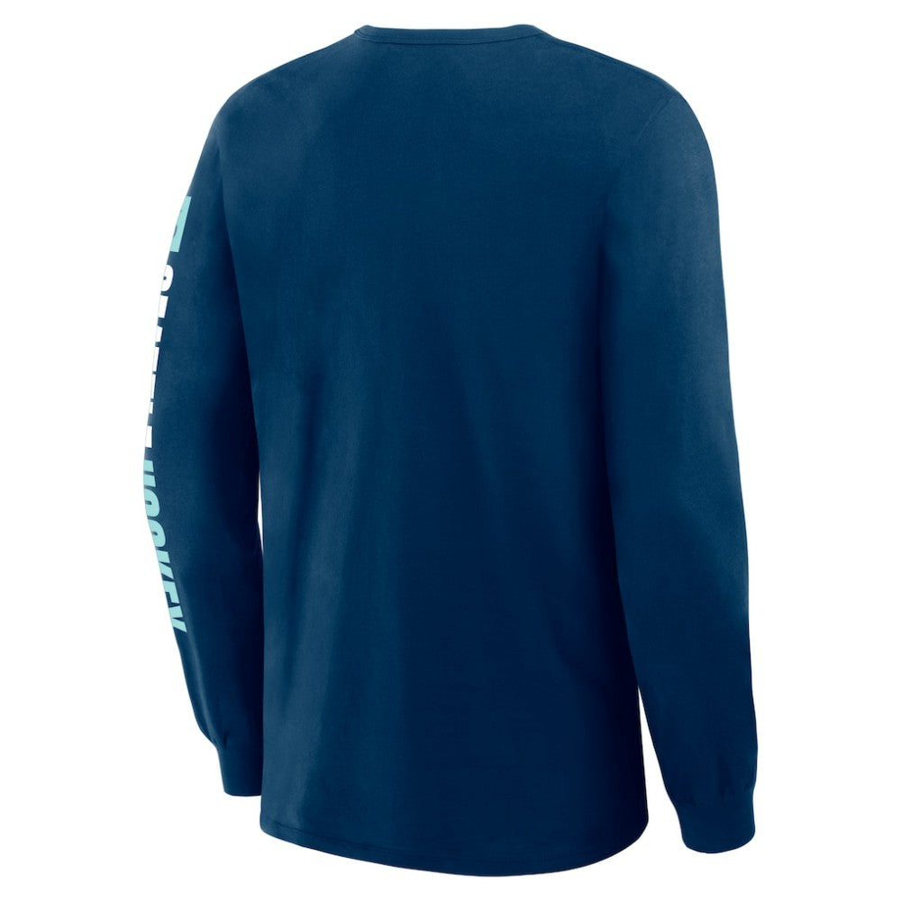 Seattle Kraken Fanatics Goal Crease Legacy Long Sleeve T-Shirt - Navy - NHL 202782950