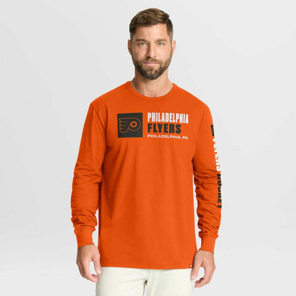 Philadelphia Flyers Fanatics Goal Crease Legacy Long Sleeve T-Shirt - Orange - NHL 202782953