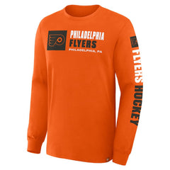 Philadelphia Flyers Fanatics Goal Crease Legacy Long Sleeve T-Shirt - Orange - NHL 202782953