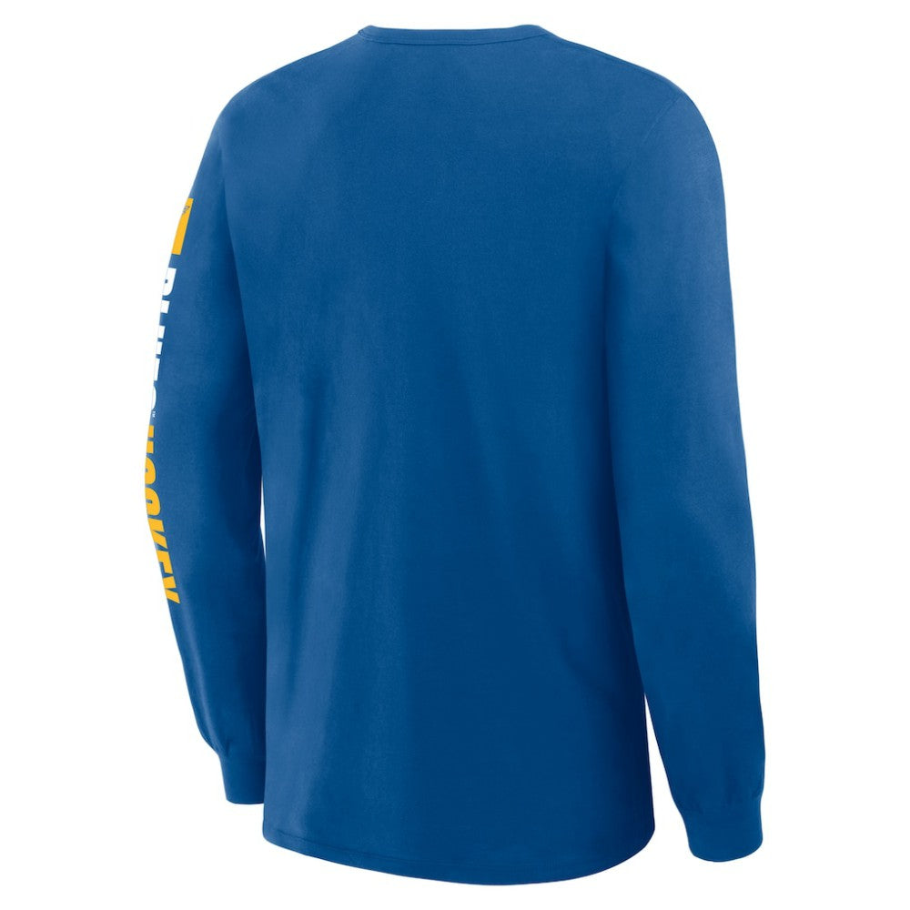 St. Louis Blues Fanatics Goal Crease Legacy Long Sleeve T-Shirt - Blue - NHL 202782954